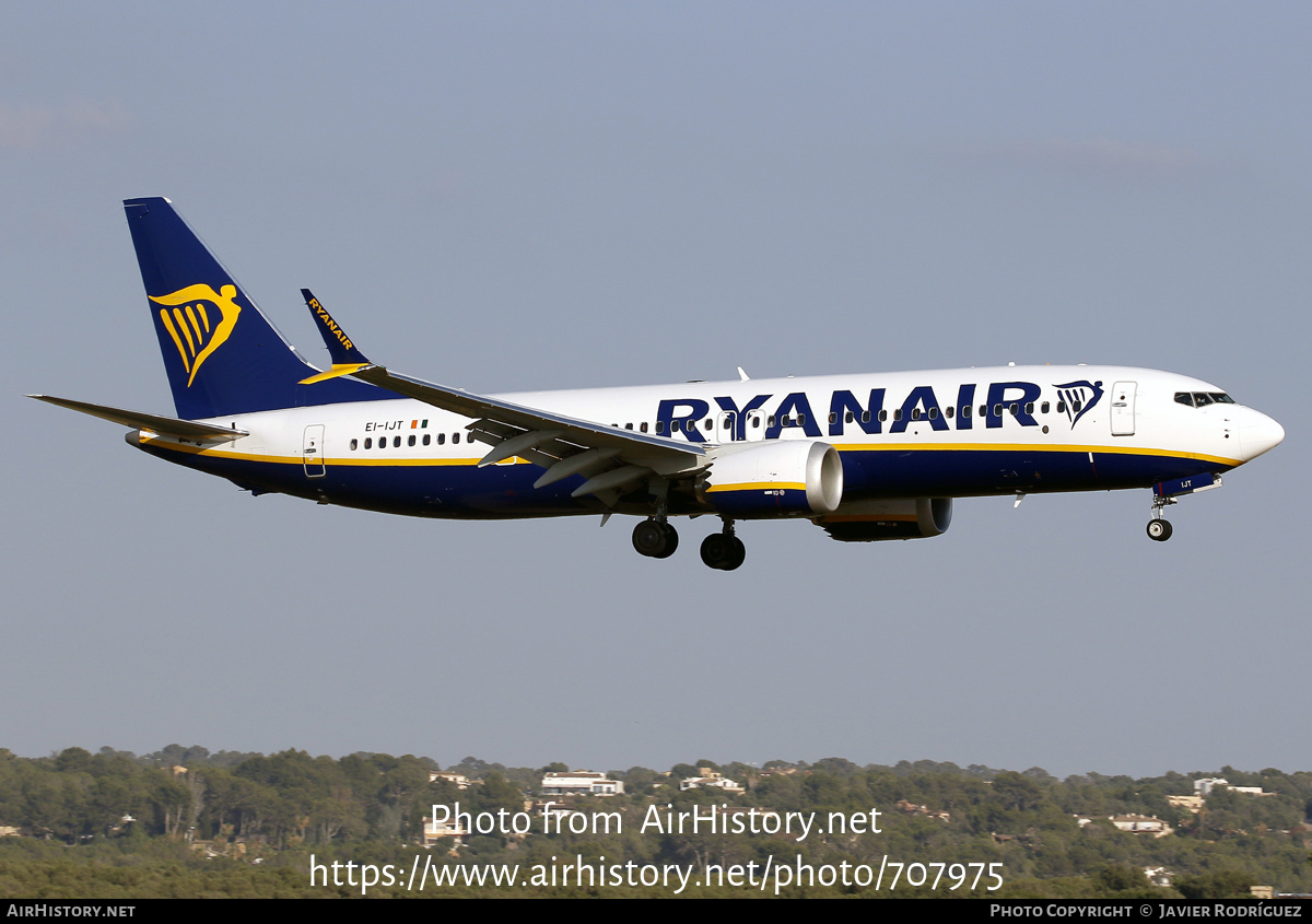 Aircraft Photo of EI-IJT | Boeing 737-8200 Max 200 | Ryanair | AirHistory.net #707975