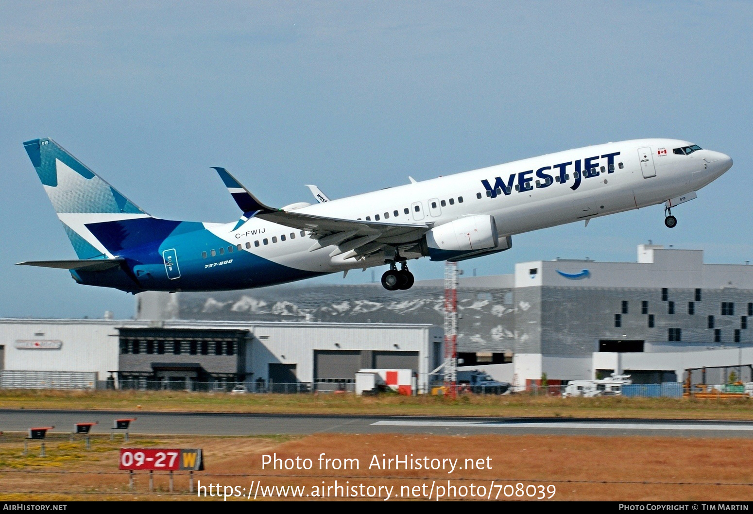 Aircraft Photo of C-FWIJ | Boeing 737-8CT | WestJet | AirHistory.net #708039