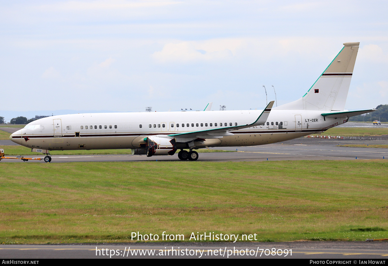 Aircraft Photo of LY-CER | Boeing 737-8EF BBJ2 | AirHistory.net #708091