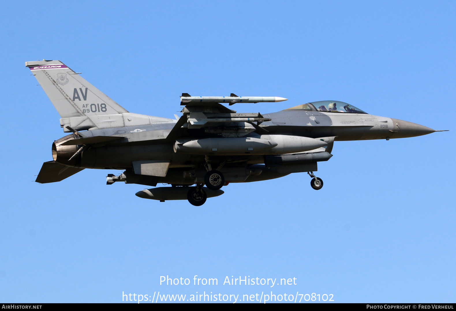 Aircraft Photo of 89-2018 / AF89-018 | Lockheed Martin F-16CM Fighting Falcon | USA - Air Force | AirHistory.net #708102