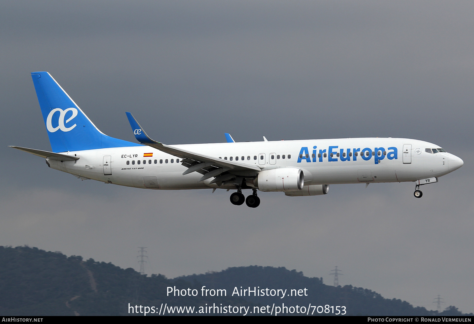 Aircraft Photo of EC-LYR | Boeing 737-85P | Air Europa | AirHistory.net #708153