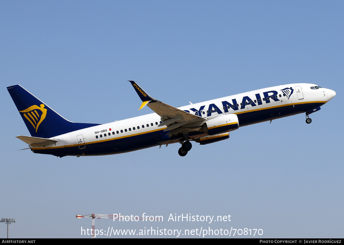 Aircraft Photo of 9H-QBQ | Boeing 737-8AS | Ryanair | AirHistory.net #708170