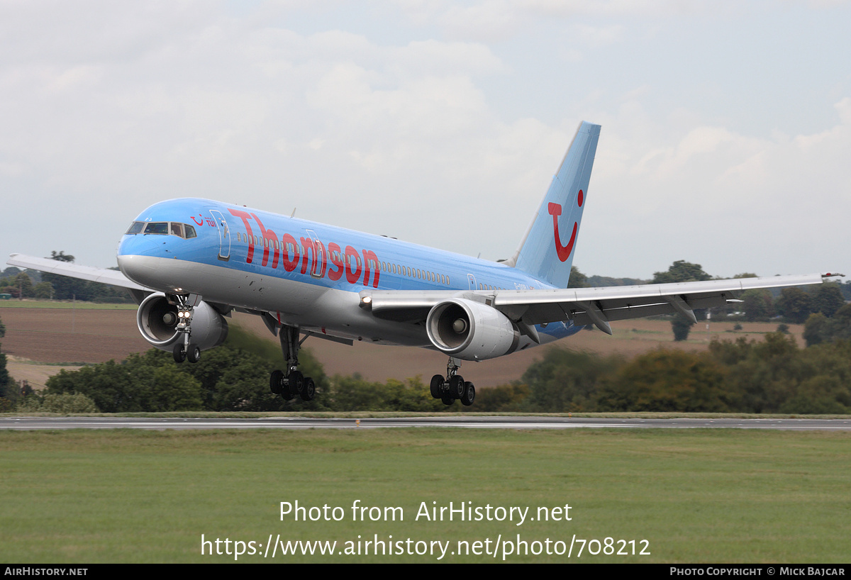 Aircraft Photo of G-OOBJ | Boeing 757-2B7 | Thomson Airways | AirHistory.net #708212