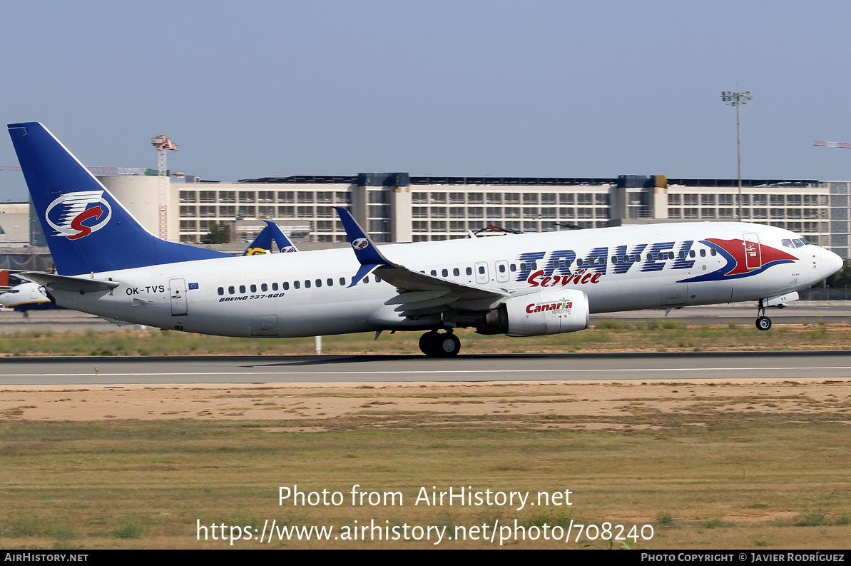 Aircraft Photo of OK-TVS | Boeing 737-86N | Travel Service | AirHistory.net #708240