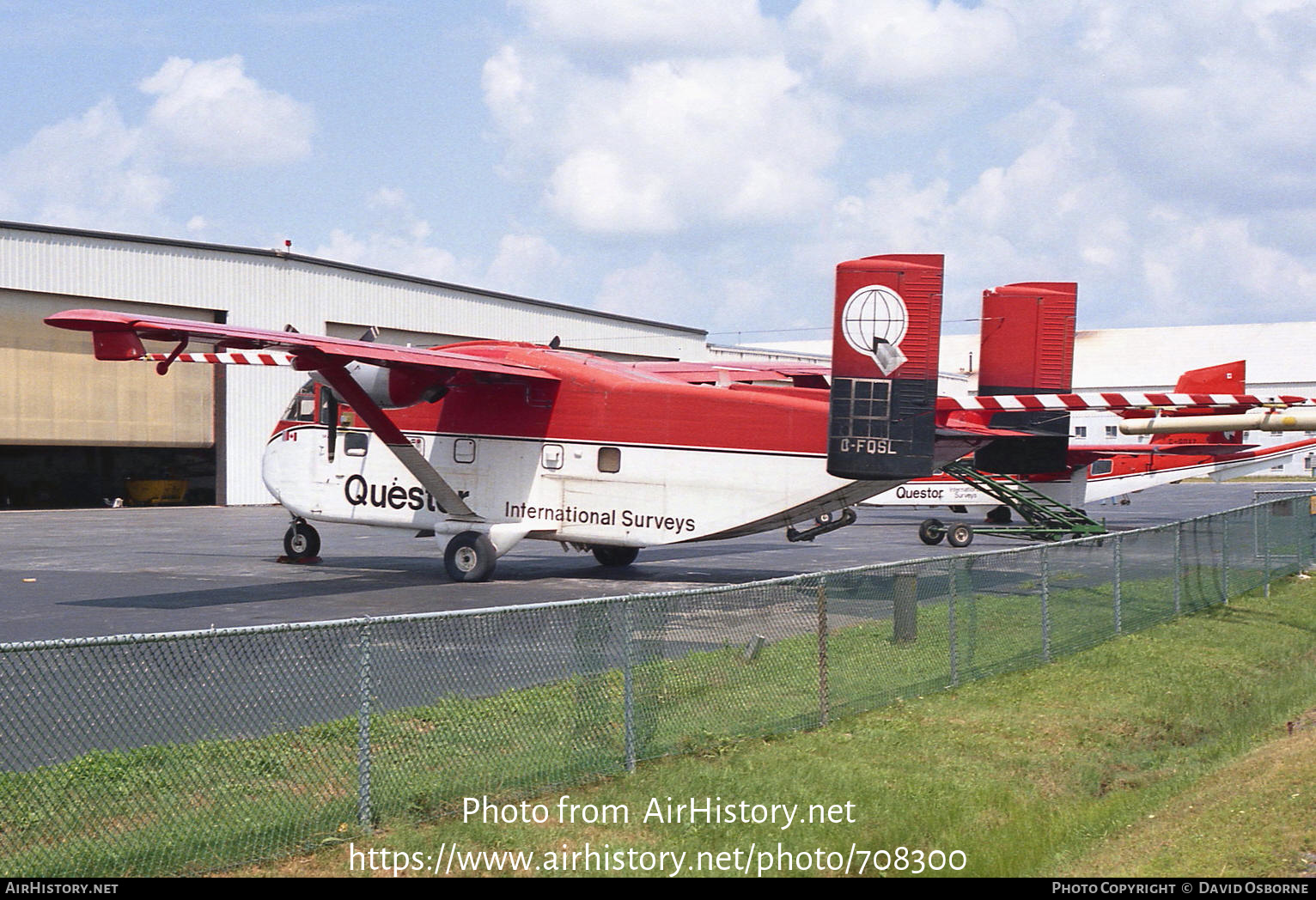 Aircraft Photo of C-FQSL | Short SC.7 Skyvan 3-100 | Questor International Surveys | AirHistory.net #708300