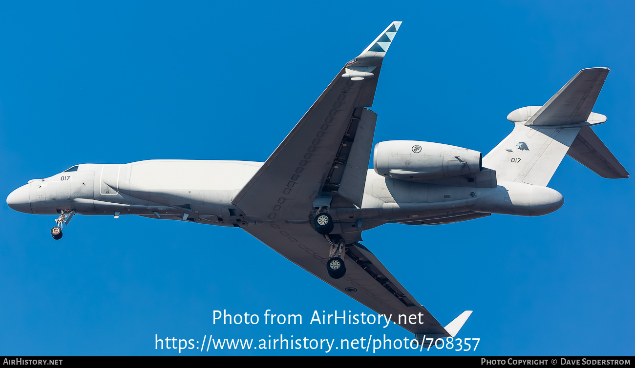 Aircraft Photo of 017 | Gulfstream Aerospace E-550A Gulfstream G550/AEW | Singapore - Air Force | AirHistory.net #708357