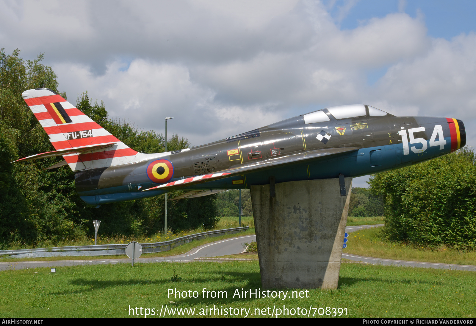 Aircraft Photo of FU-154 | Republic F-84F Thunderstreak | Belgium - Air Force | AirHistory.net #708391