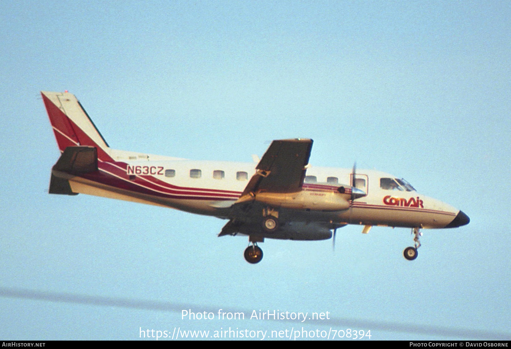 Aircraft Photo of N63CZ | Embraer EMB-110P1 Bandeirante | Comair | AirHistory.net #708394