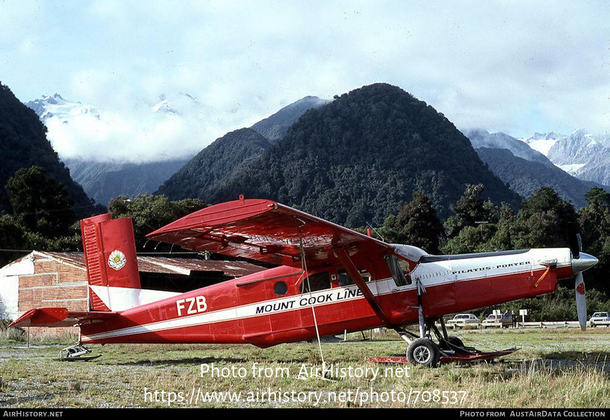 Aircraft Photo of ZK-FZB / FZB | Pilatus PC-6/B1-H2 Turbo Porter | Mount Cook Line | AirHistory.net #708537