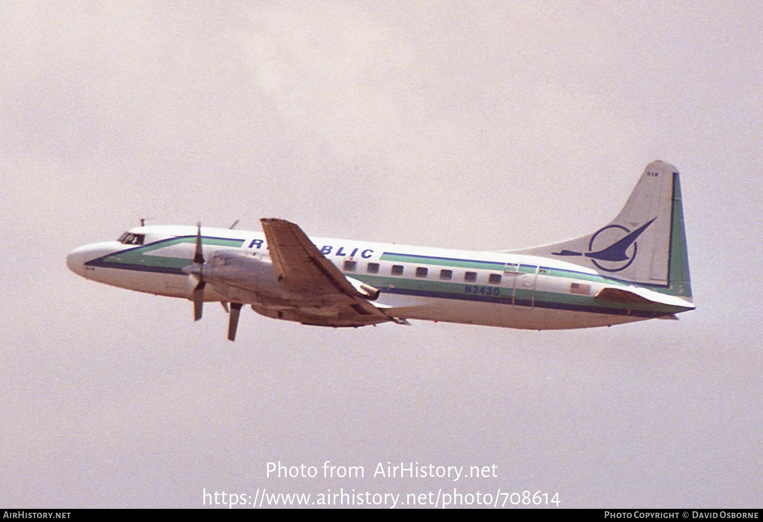 Aircraft Photo of N3430 | Convair 580 | Republic Airlines | AirHistory.net #708614