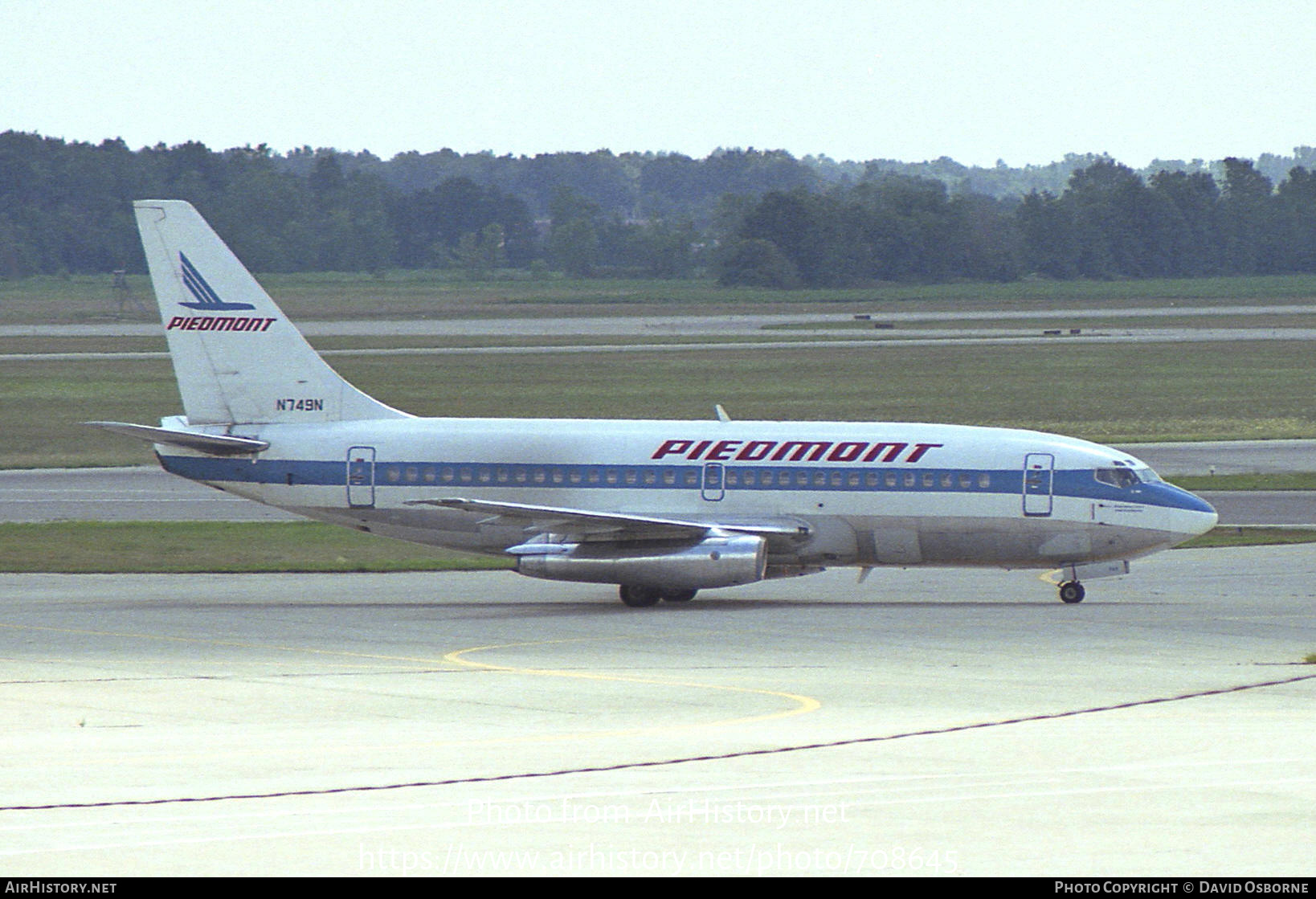 Aircraft Photo of N749N | Boeing 737-222 | Piedmont Airlines | AirHistory.net #708645