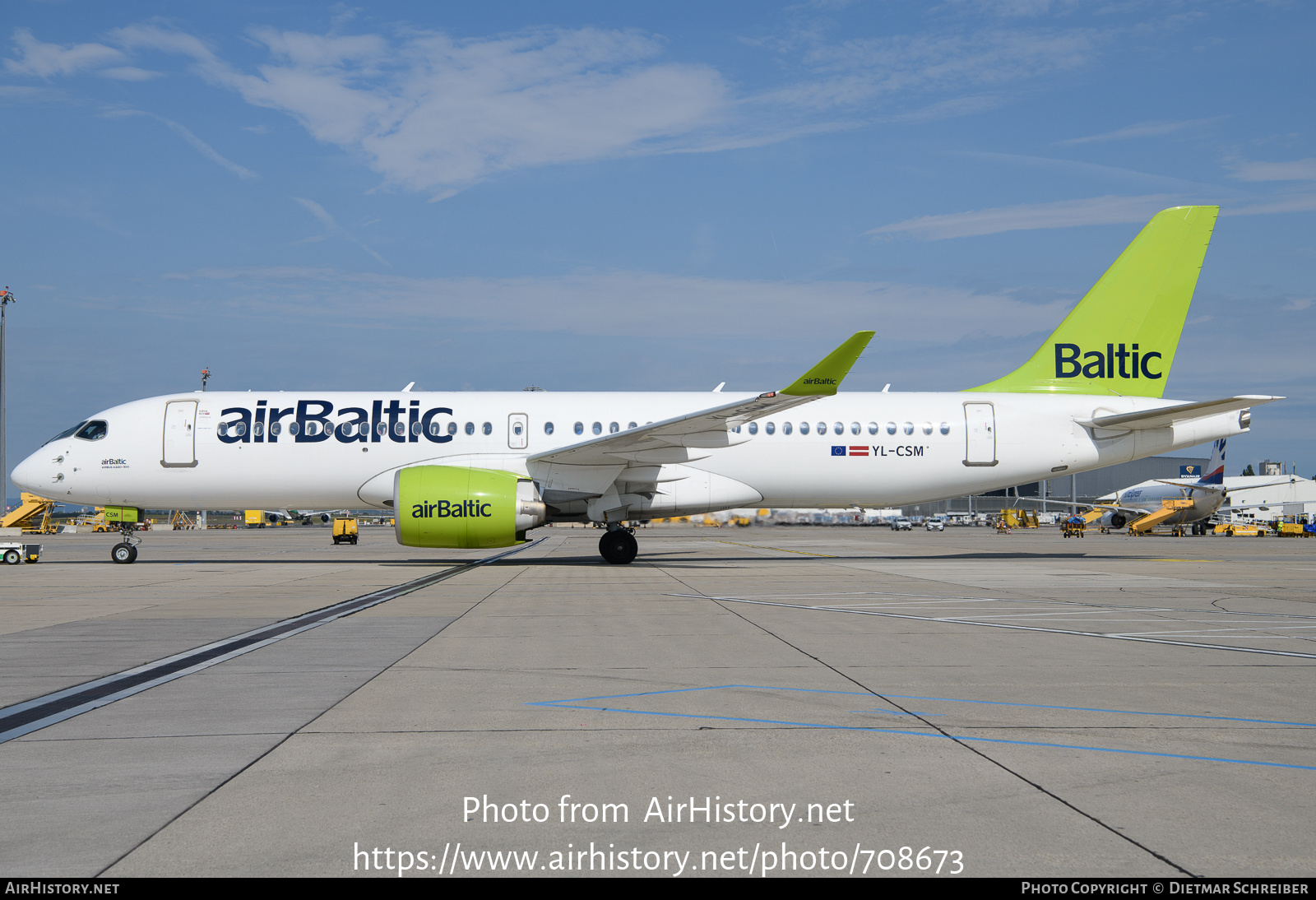 Aircraft Photo of YL-CSM | Airbus A220-371 (BD-500-1A11) | AirBaltic | AirHistory.net #708673