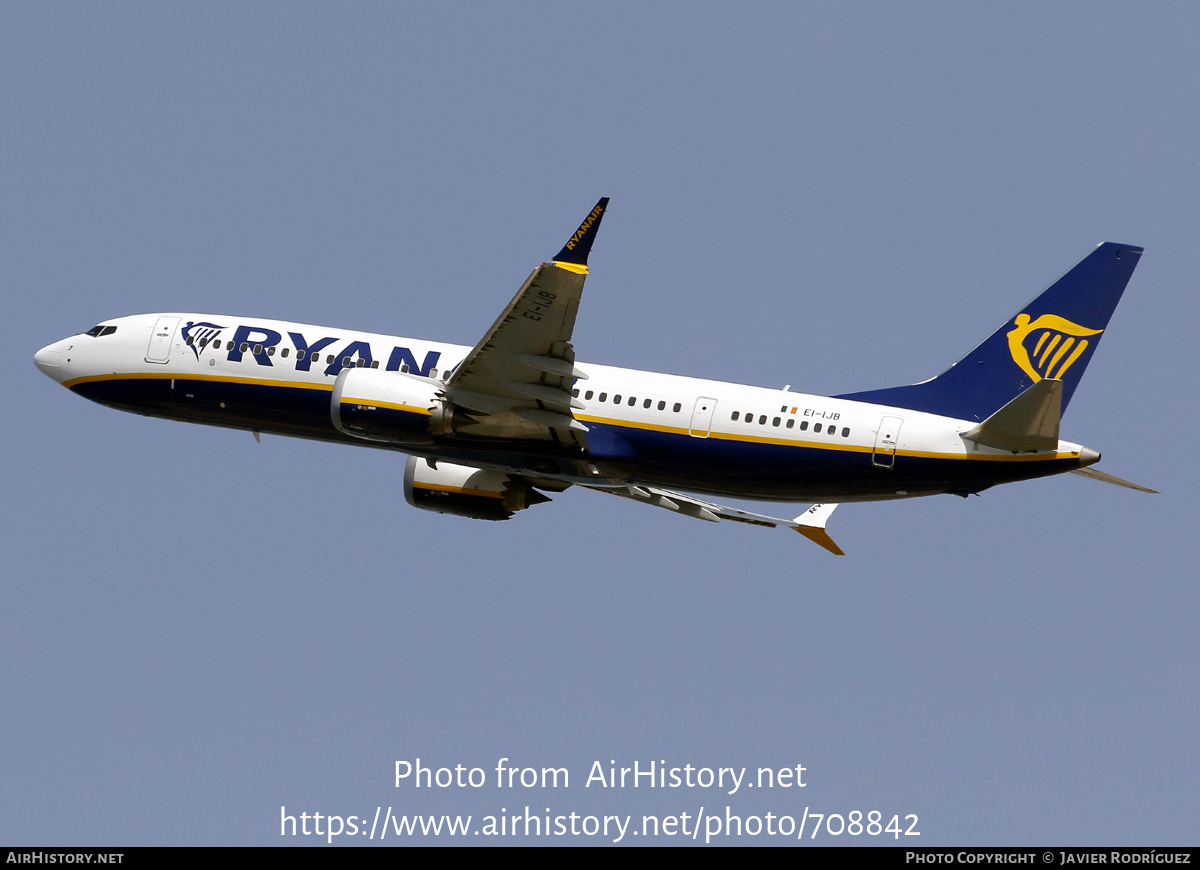 Aircraft Photo of EI-IJB | Boeing 737-8200 Max 200 | Ryanair | AirHistory.net #708842