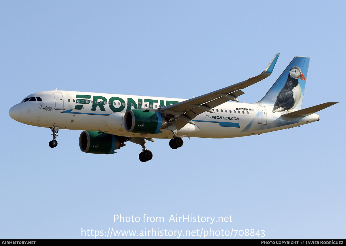 Aircraft Photo of N322FR | Airbus A320-251N | Frontier Airlines | AirHistory.net #708843