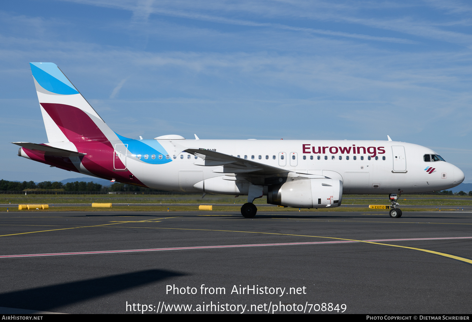 Aircraft Photo of D-AGWR | Airbus A319-132 | Eurowings | AirHistory.net #708849