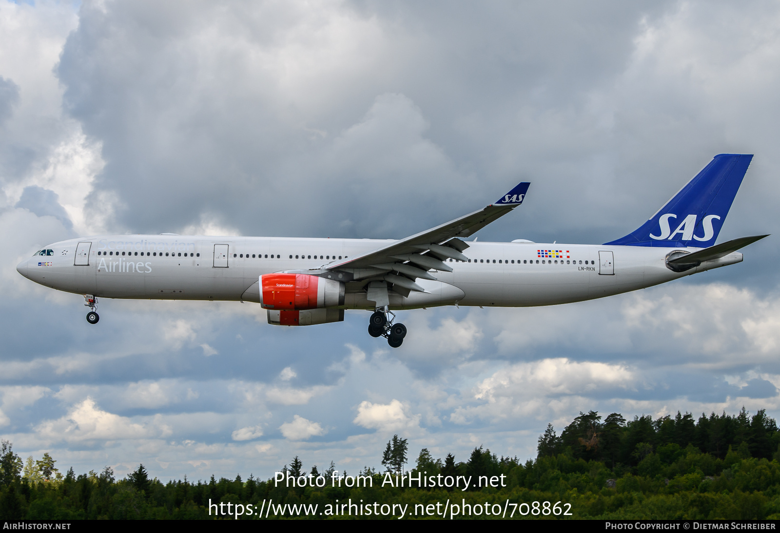 Aircraft Photo of LN-RKN | Airbus A330-343 | Scandinavian Airlines - SAS | AirHistory.net #708862