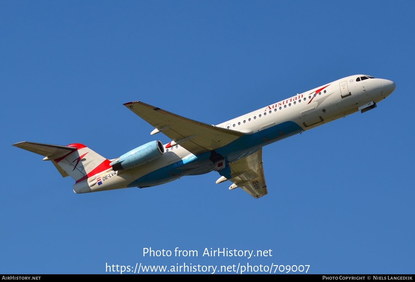 Aircraft Photo of OE-LVK | Fokker 100 (F28-0100) | Austrian Airlines | AirHistory.net #709007