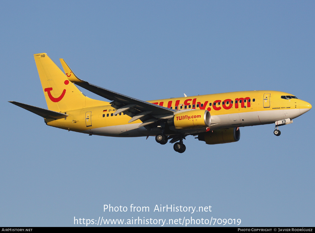 Aircraft Photo of D-AHXD | Boeing 737-7K5 | TUIfly | AirHistory.net #709019