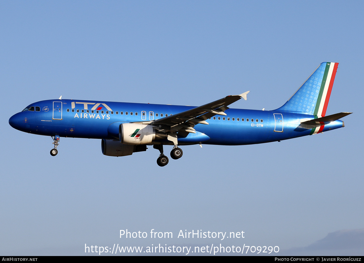 Aircraft Photo of EI-DTM | Airbus A320-216 | ITA Airways | AirHistory.net #709290