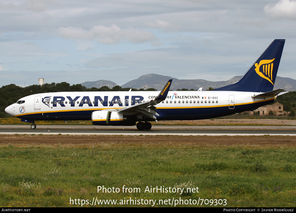 Aircraft Photo of EI-EGC | Boeing 737-8AS | Ryanair | AirHistory.net #709303