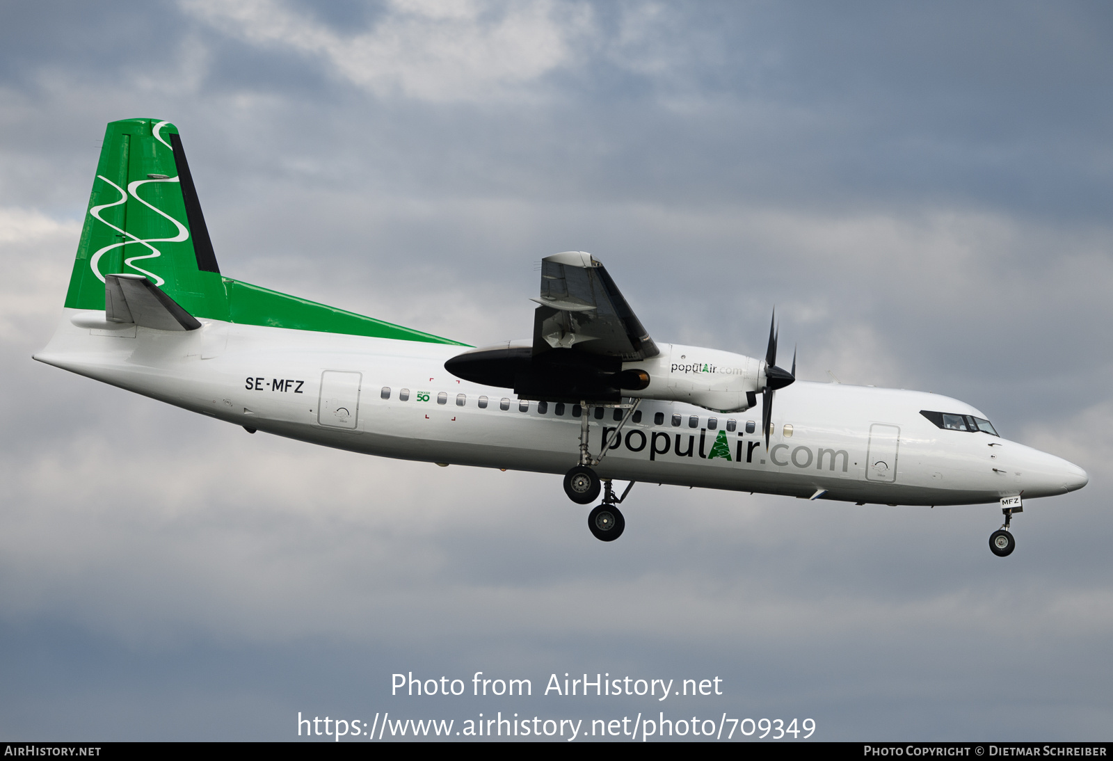 Aircraft Photo of SE-MFZ | Fokker 50 | PopulAir | AirHistory.net #709349