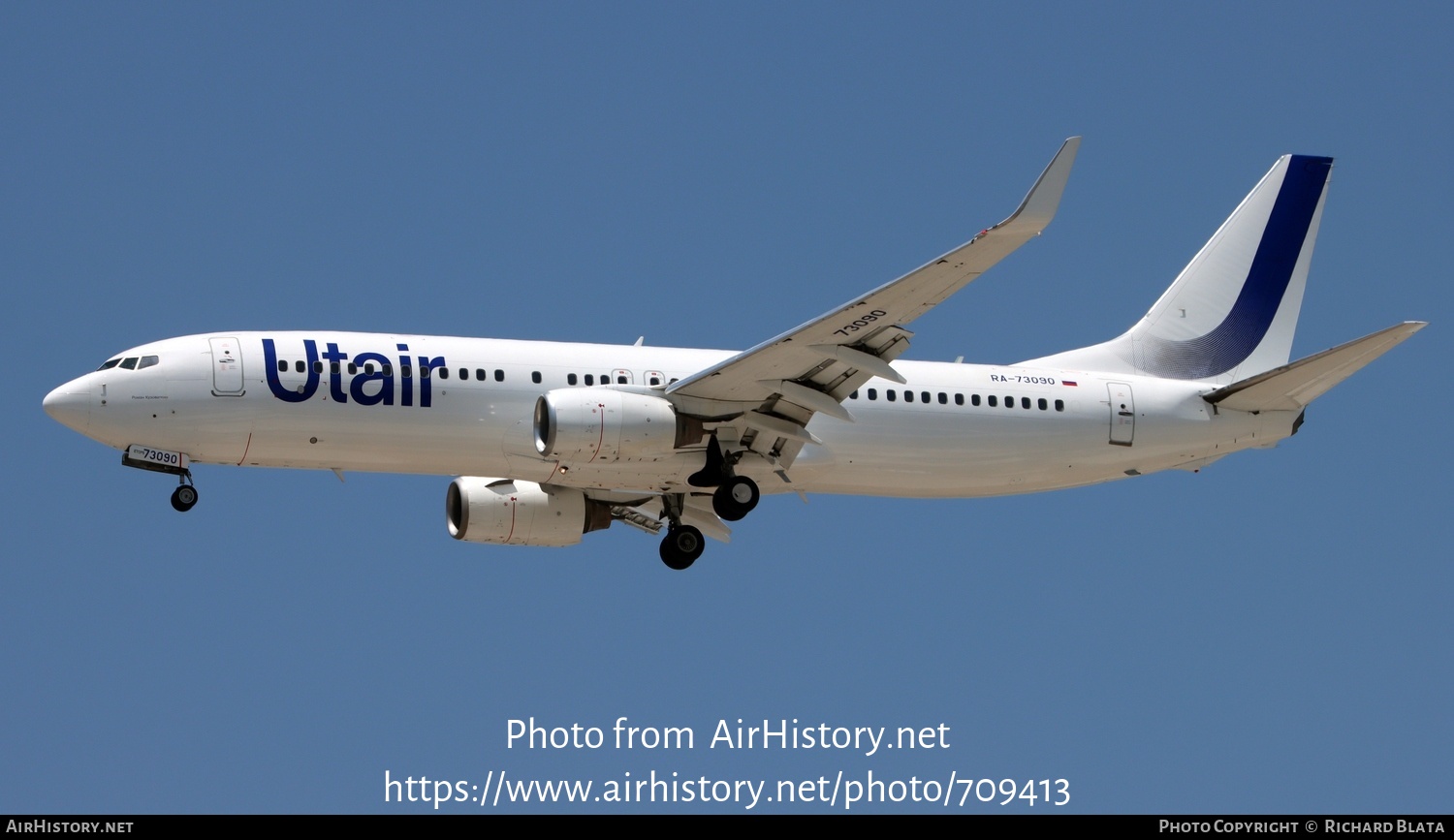 Aircraft Photo of RA-73090 | Boeing 737-8GU | UTair | AirHistory.net #709413