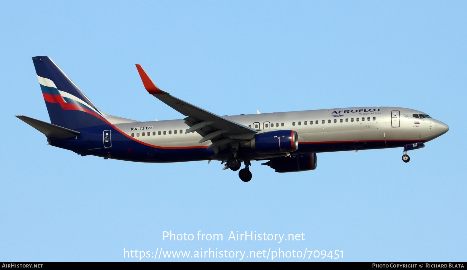 Aircraft Photo of RA-73123 | Boeing 737-8LJ | Aeroflot - Russian Airlines | AirHistory.net #709451