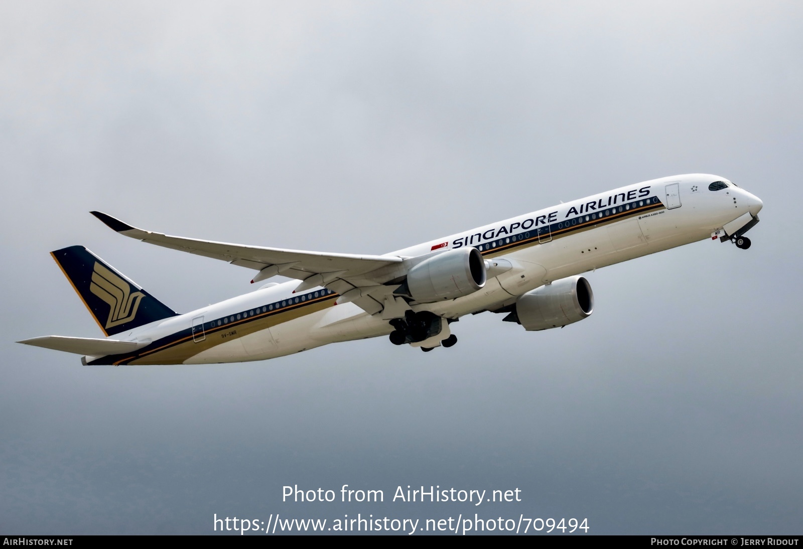 Aircraft Photo of 9V-SMR | Airbus A350-941 | Singapore Airlines | AirHistory.net #709494