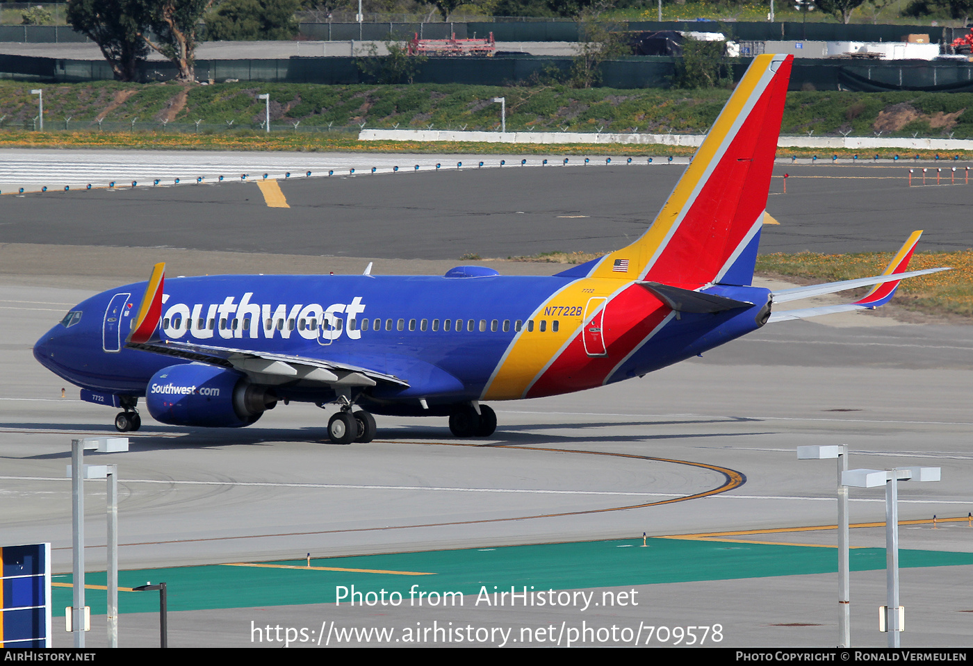 Aircraft Photo of N7722B | Boeing 737-76N | Southwest Airlines | AirHistory.net #709578