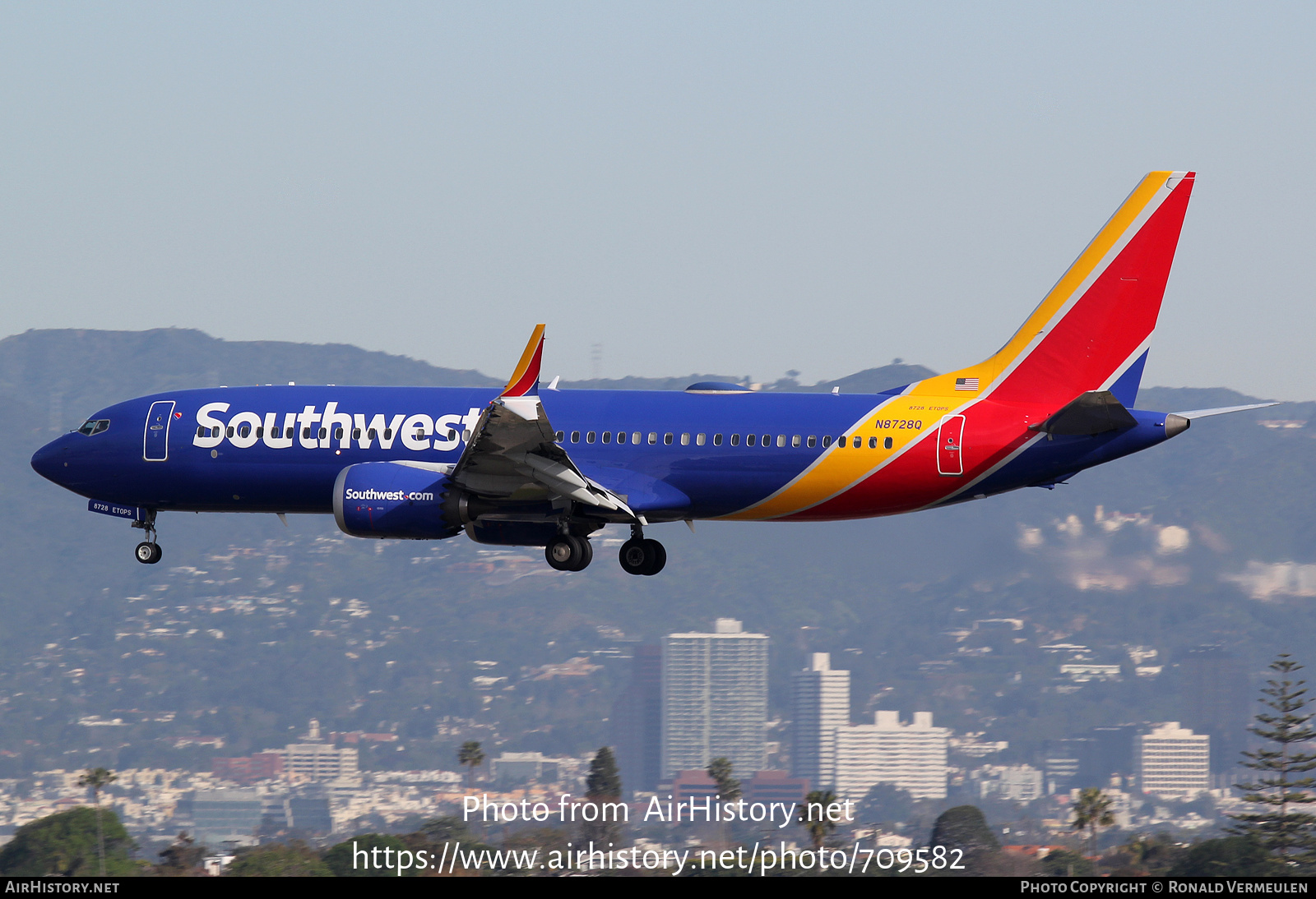 Aircraft Photo of N8782Q | Boeing 737-8 Max 8 | Southwest Airlines | AirHistory.net #709582