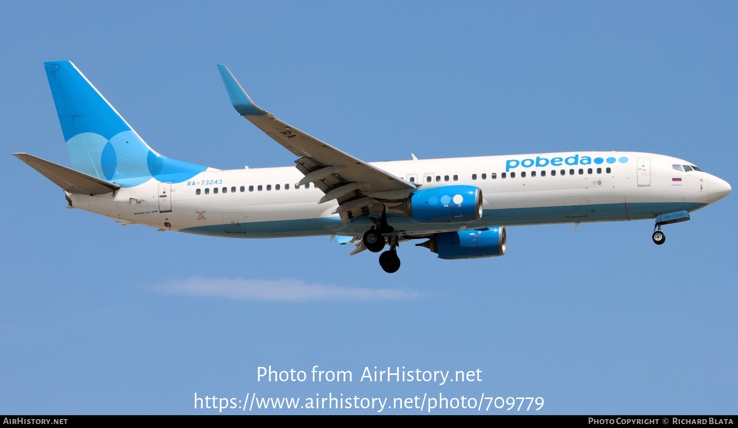 Aircraft Photo of RA-73243 | Boeing 737-800 | Pobeda Airlines | AirHistory.net #709779