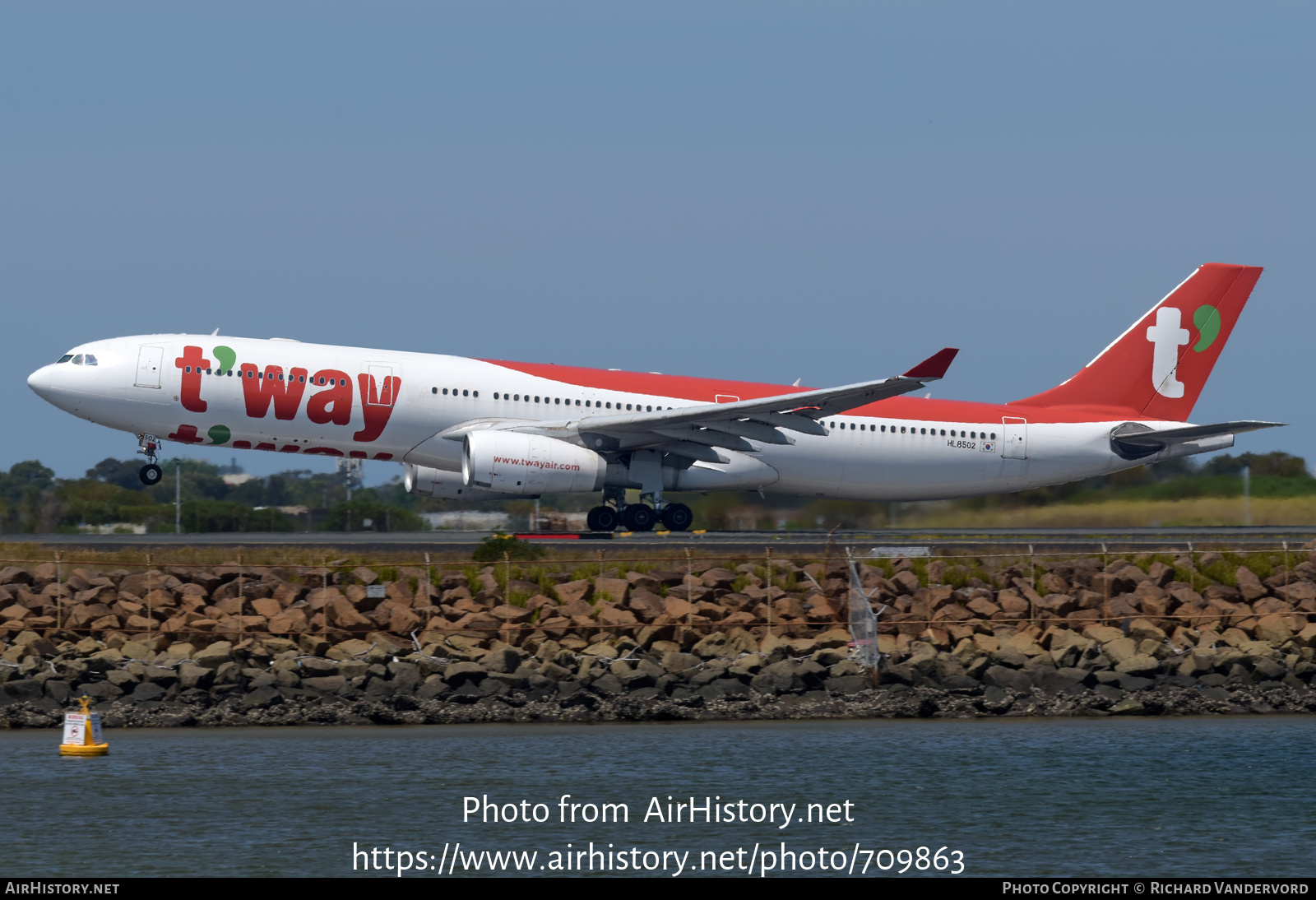 Aircraft Photo of HL8502 | Airbus A330-343 | T'way Air | AirHistory.net #709863