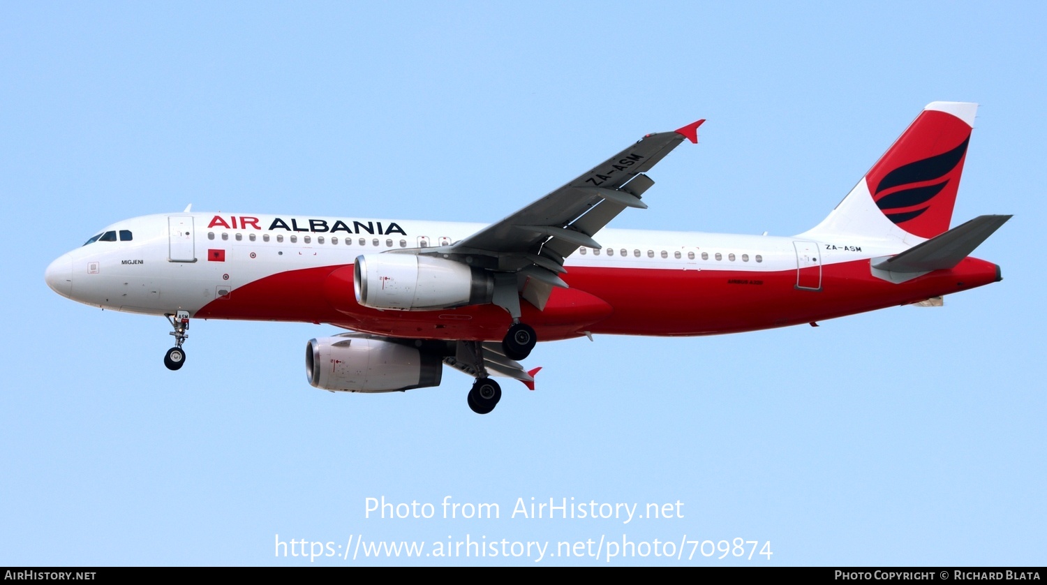 Aircraft Photo of ZA-ASM | Airbus A320-232 | Air Albania | AirHistory.net #709874