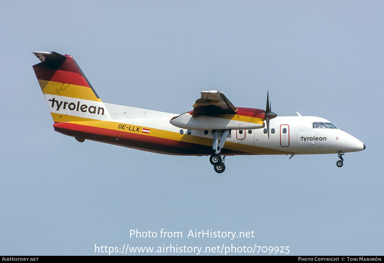 Aircraft Photo of OE-LLK | De Havilland Canada DHC-8-103 Dash 8 | Tyrolean Airways | AirHistory.net #709925