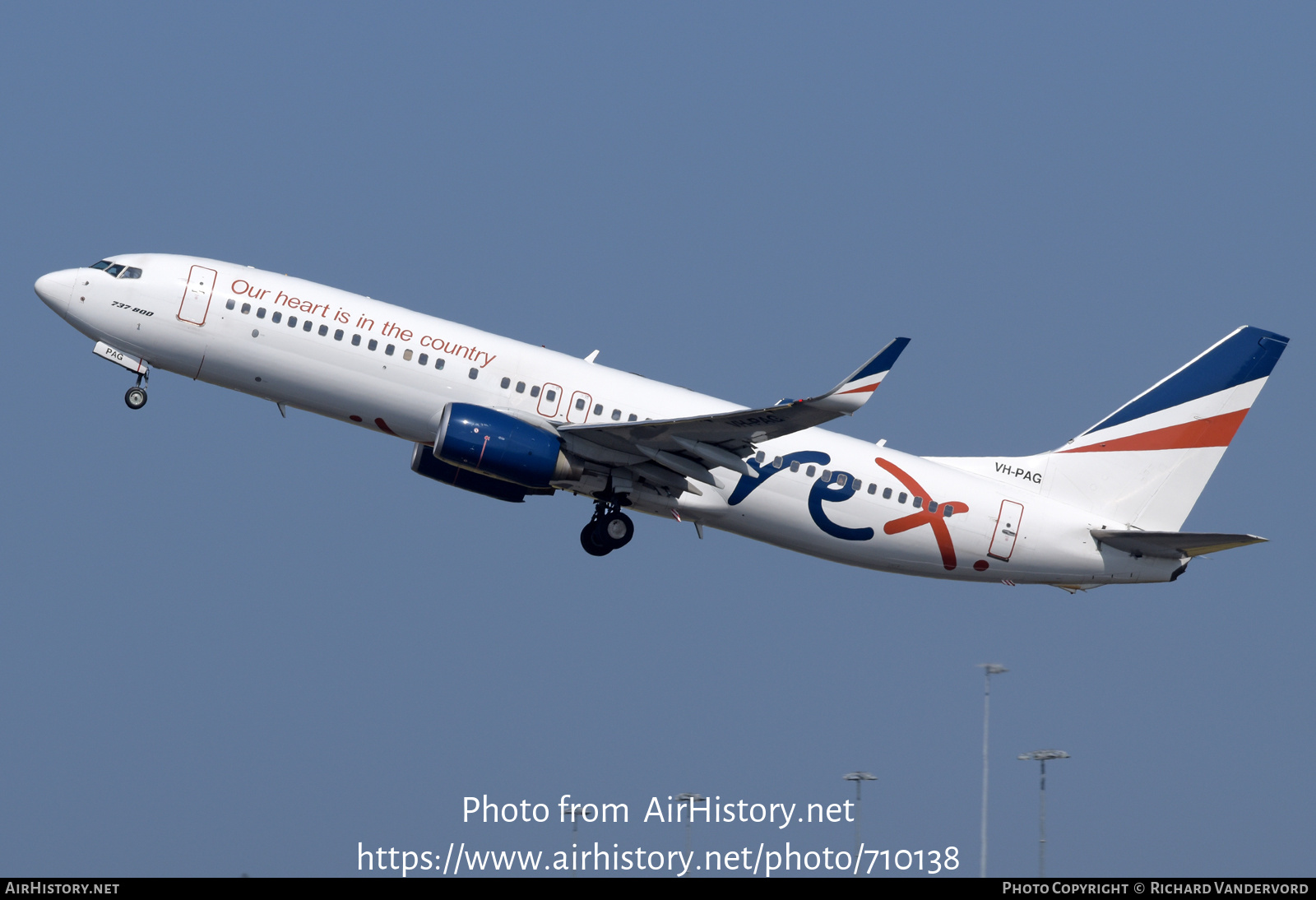 Aircraft Photo of VH-PAG | Boeing 737-8FE | REX - Regional Express | AirHistory.net #710138