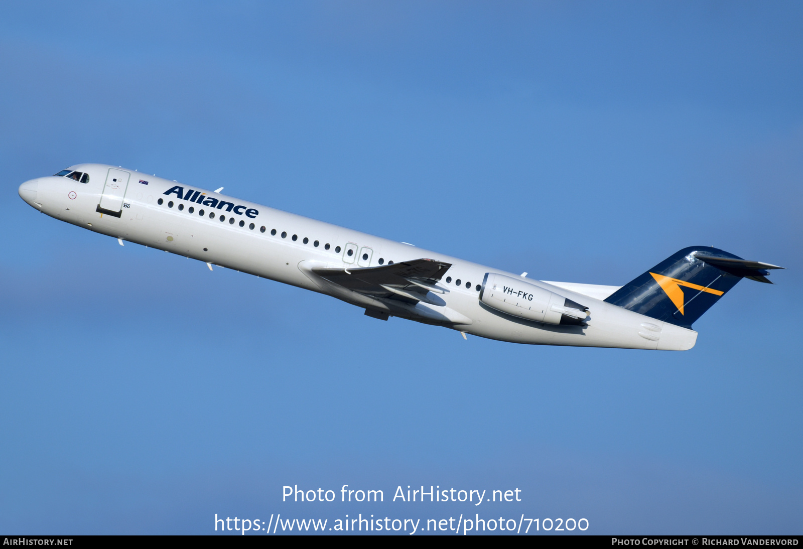 Aircraft Photo of VH-FKG | Fokker 100 (F28-0100) | Alliance Airlines | AirHistory.net #710200