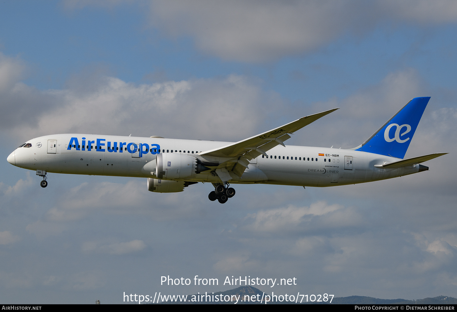 Aircraft Photo of EC-NBM | Boeing 787-9 Dreamliner | Air Europa | AirHistory.net #710287