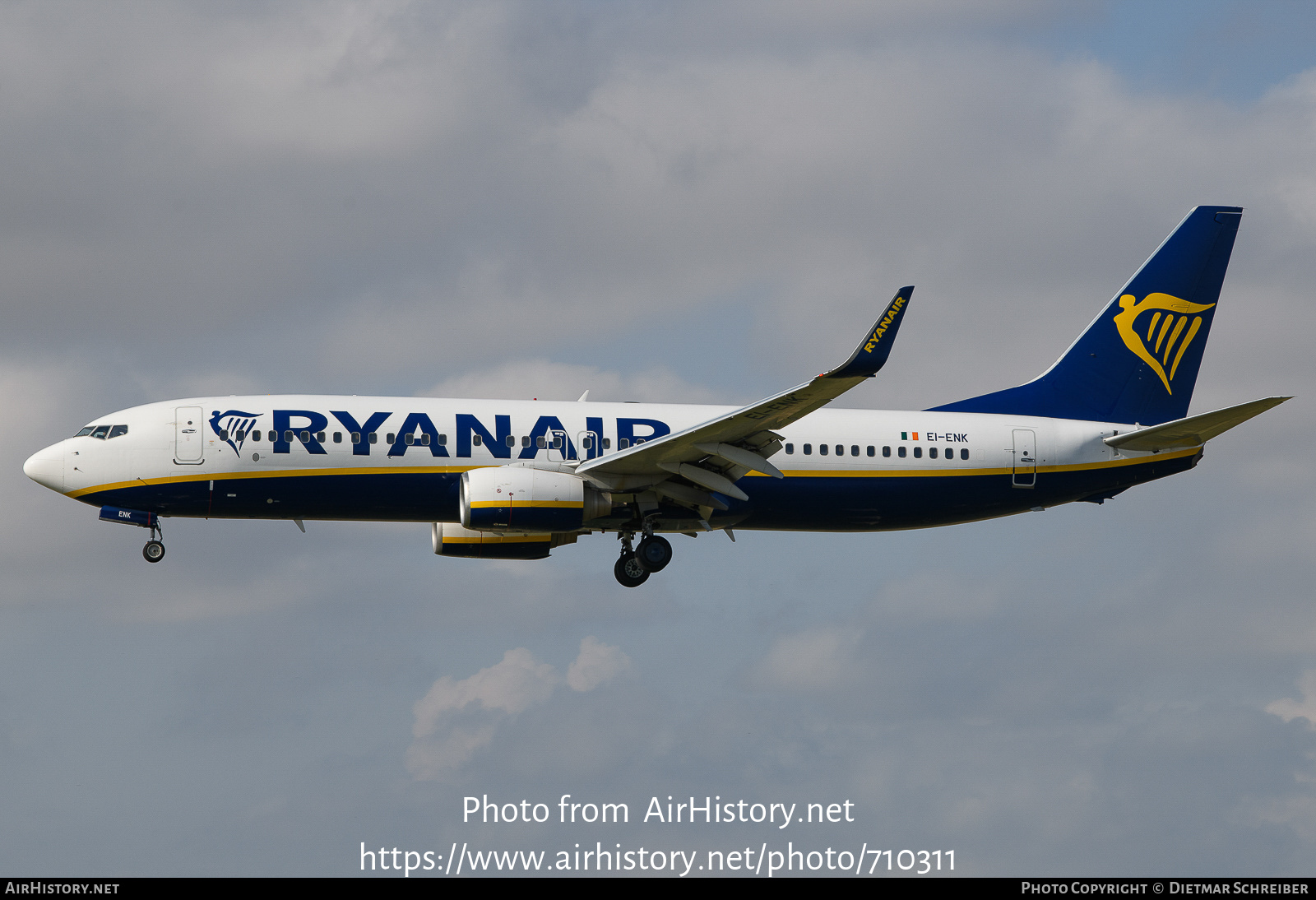 Aircraft Photo of EI-ENK | Boeing 737-8AS | Ryanair | AirHistory.net #710311