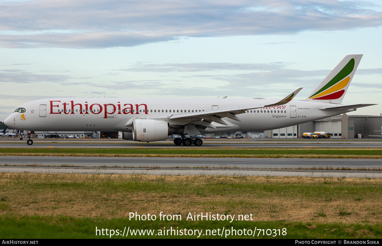 Aircraft Photo of ET-AYB | Airbus A350-941 | Ethiopian Airlines | AirHistory.net #710318