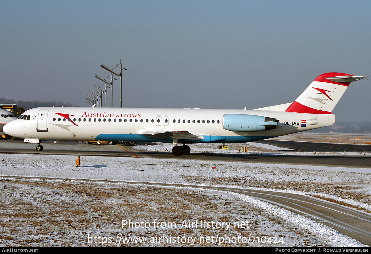 Aircraft Photo of OE-LVB | Fokker 100 (F28-0100) | Austrian Arrows | AirHistory.net #710424