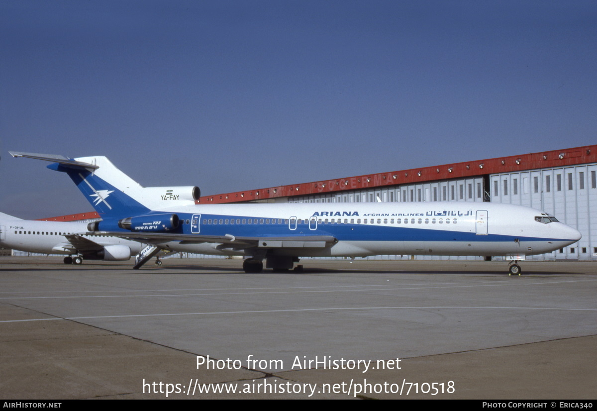 Aircraft Photo of YA-FAY | Boeing 727-228/Adv | Ariana Afghan Airlines | AirHistory.net #710518