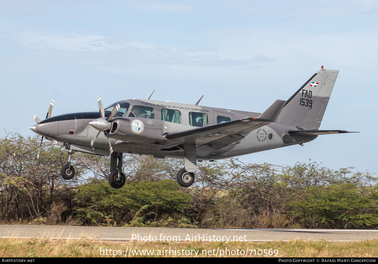 Aircraft Photo of 1539 / FAD 1539 | Piper PA-31-310 Navajo/Colemill Panther Navajo | Dominican Republic - Air Force | AirHistory.net #710569