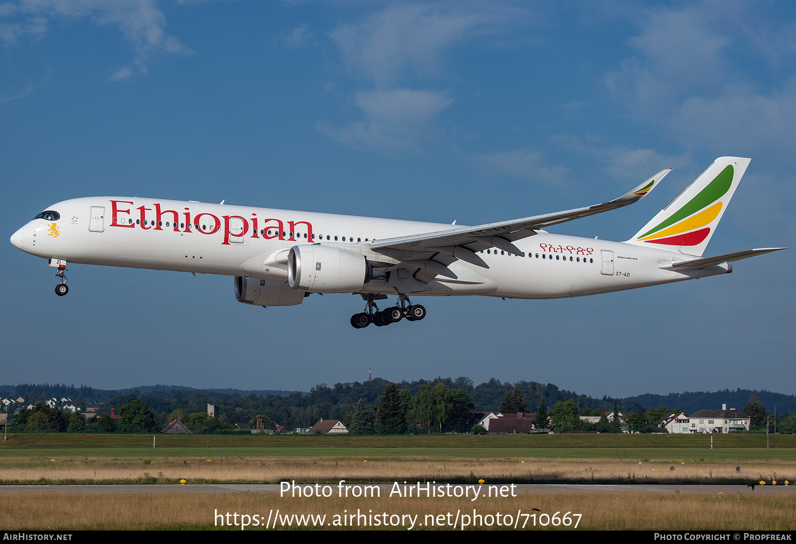 Aircraft Photo of ET-AZI | Airbus A350-941 | Ethiopian Airlines | AirHistory.net #710667