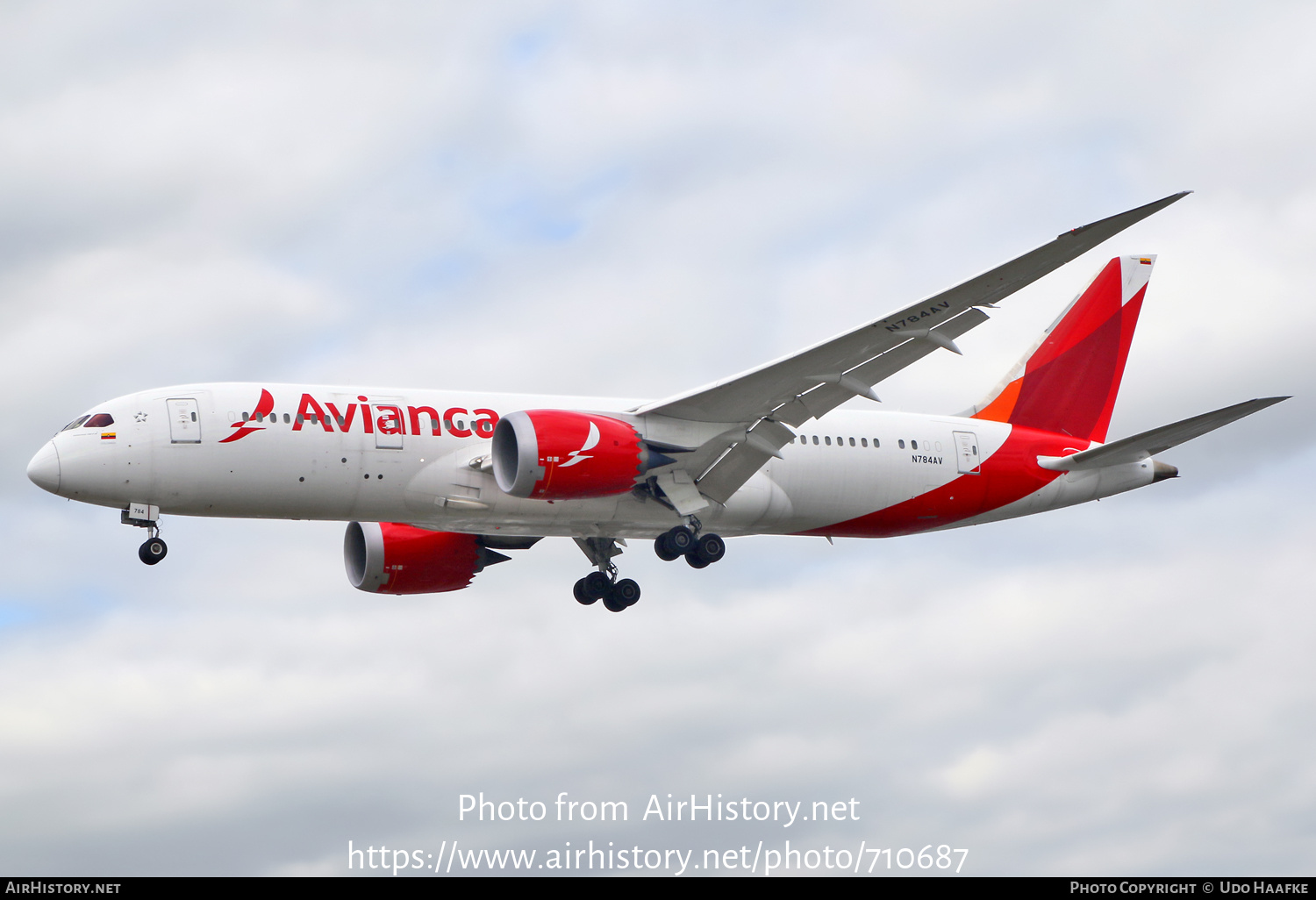 Aircraft Photo of N784AV | Boeing 787-8 Dreamliner | Avianca | AirHistory.net #710687