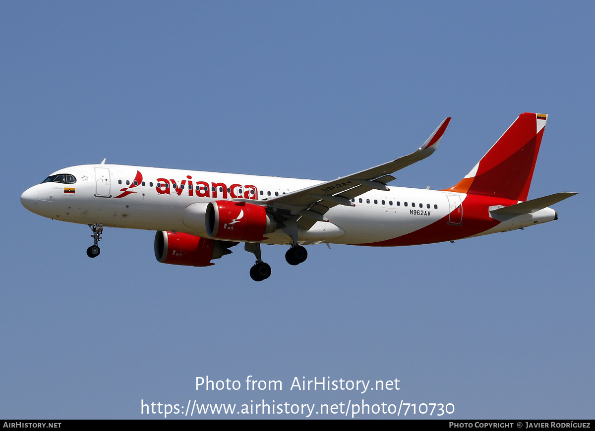 Aircraft Photo of N962AV | Airbus A320-251N | Avianca | AirHistory.net #710730