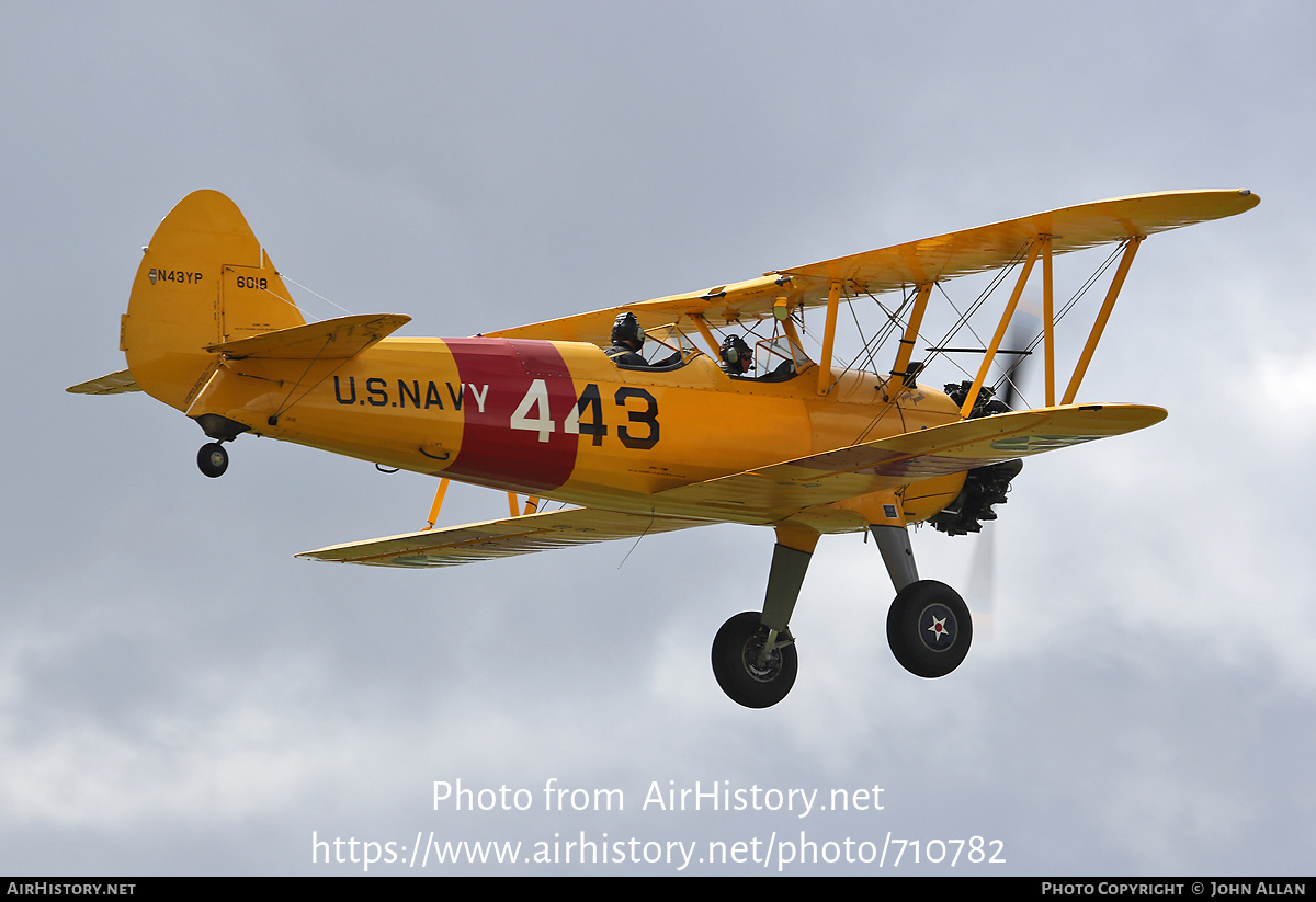 Aircraft Photo of N43YP / 6018 | Boeing N2S-5 Kaydet (E75) | USA - Navy | AirHistory.net #710782