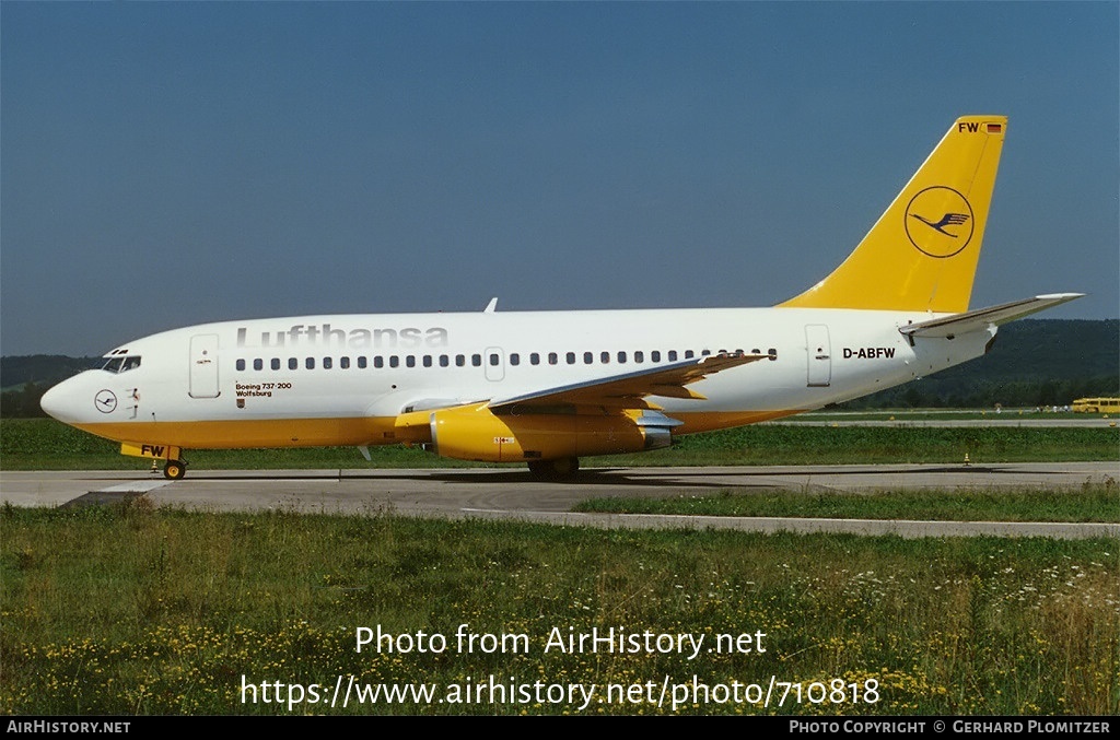 Aircraft Photo of D-ABFW | Boeing 737-230/Adv | Lufthansa | AirHistory.net #710818