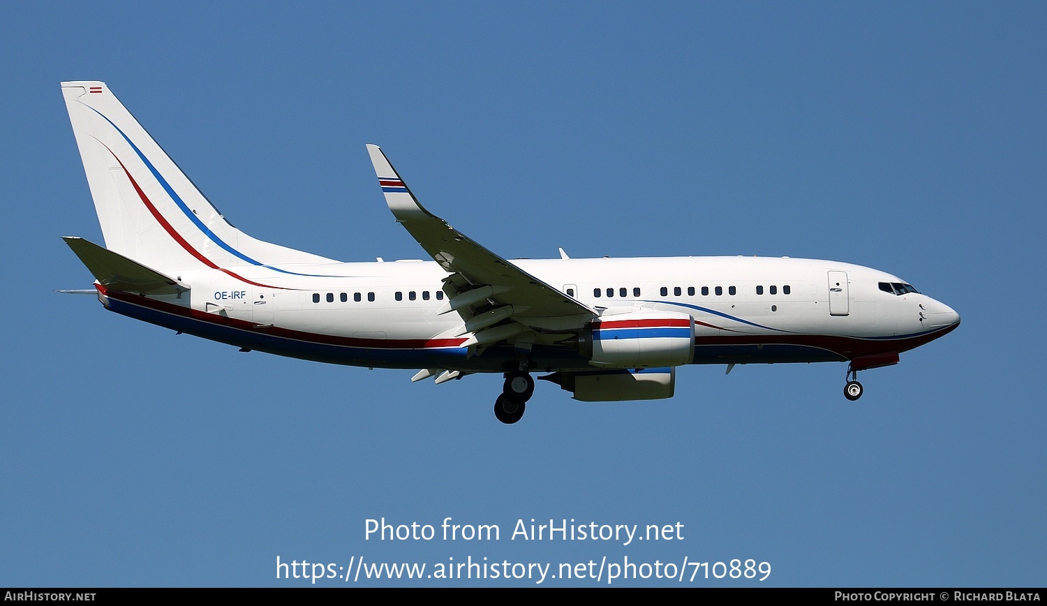 Aircraft Photo of OE-IRF | Boeing 737-7JU BBJ | AirHistory.net #710889