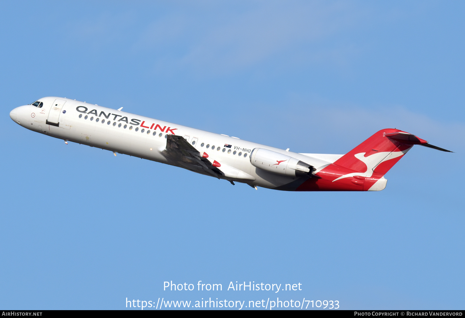 Aircraft Photo of VH-NHQ | Fokker 100 (F28-0100) | QantasLink | AirHistory.net #710933