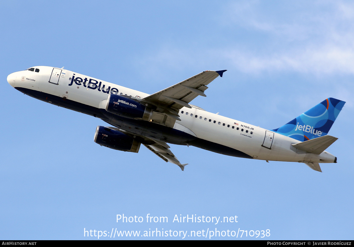 Aircraft Photo of N766JB | Airbus A320-232 | JetBlue Airways | AirHistory.net #710938